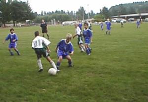 Jordan makes a tackle