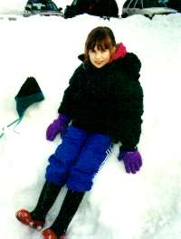 Catriona in the snow 2001