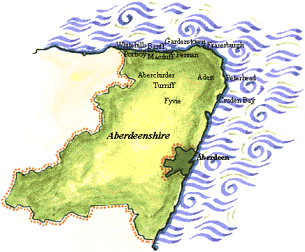 Map of the north-east of Scotland